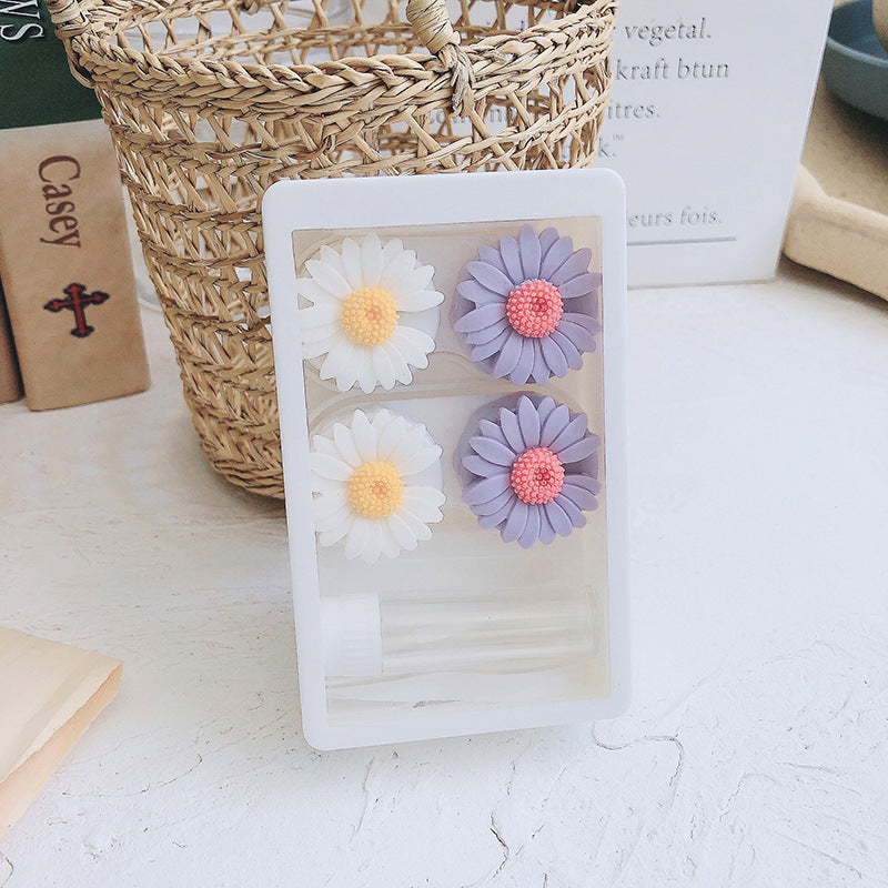 INS Flowers colored contacts lenses case