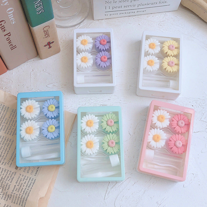 INS Flowers colored contacts lenses case