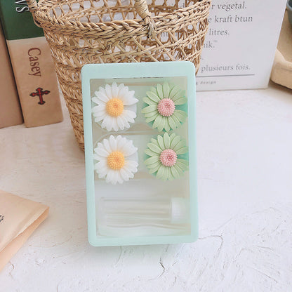 INS Flowers colored contacts lenses case