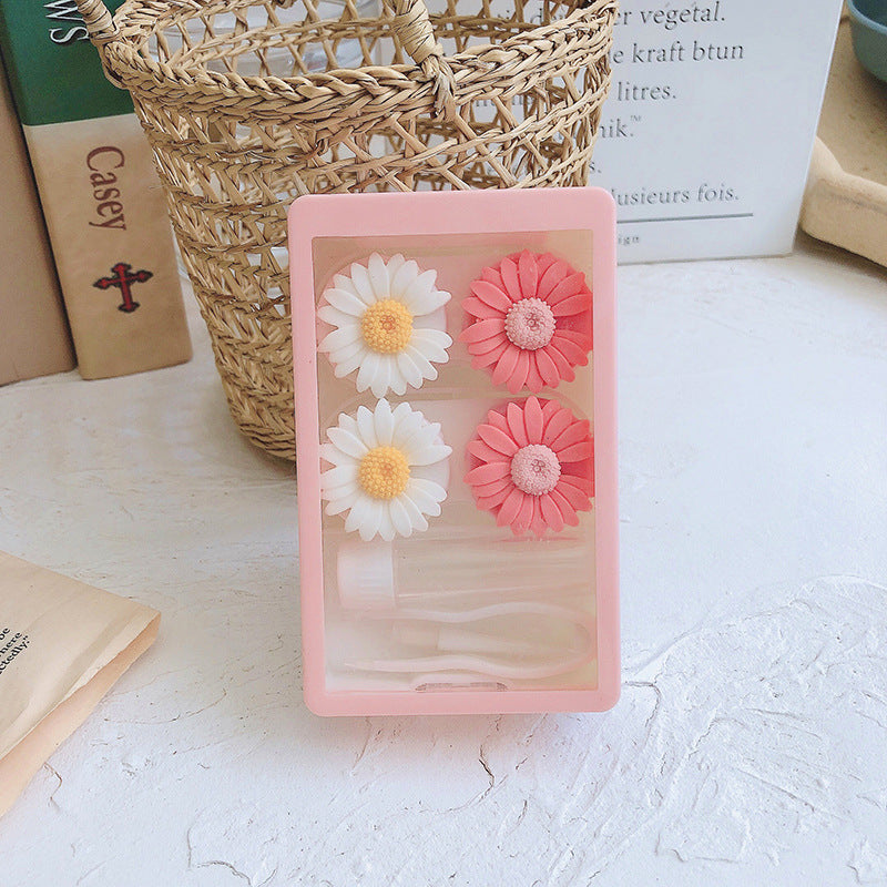 INS Flowers colored contacts lenses case