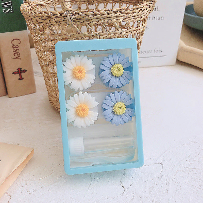 INS Flowers colored contacts lenses case