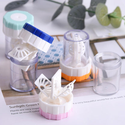 Manual Rotation Contact Lens Cleaner Lenses Cleaning Tools