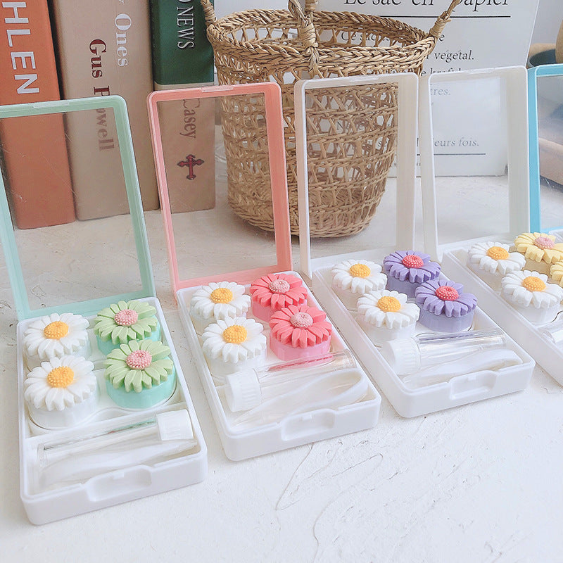 INS Flowers colored contacts lenses case