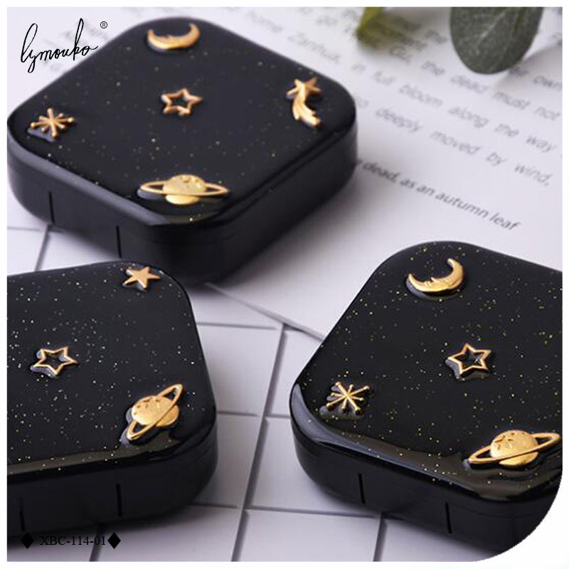 Moon Star Space Black with Mirror Contact Lens Case