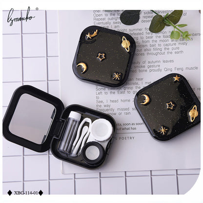 Moon Star Space Black with Mirror Contact Lens Case