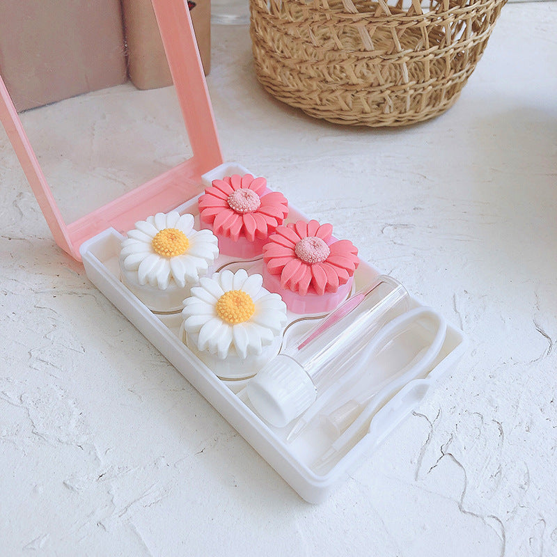 INS Flowers colored contacts lenses case