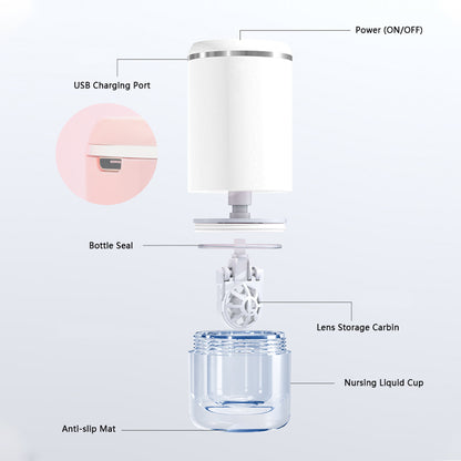 Ultrasonic Contact Lens Cleaner Intelligent Cleaning Machine for Soft and Rigid (RGP) Contact Lenses